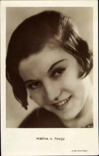 Ak Schauspielerin Käthe v. Nagy, Portrait