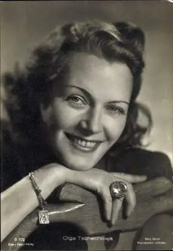 Ak Schauspielerin Olga Tschechowa, Foto Binz G 172, Portrait