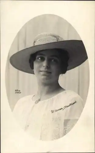 Ak Opernsängerin C. Hansen-Schulthess, Portrait, Hut