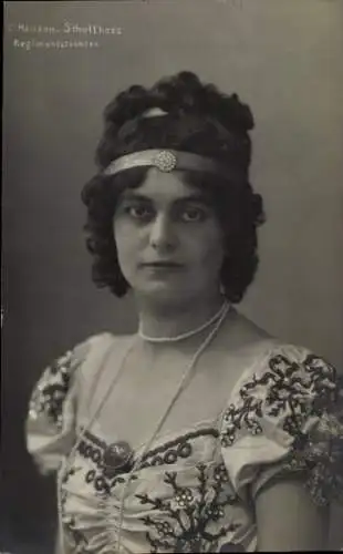 Ak Opernsängerin C. Hansen-Schulthess, Portrait, Regimentstochter