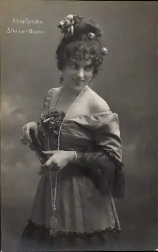 Ak Opernsängerin Aline Sanden, Stier von Olivera