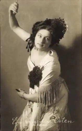 Ak Opernsängerin Eva von der Osten als Carmen