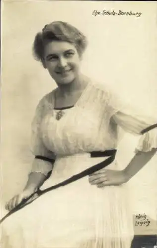 Ak Opernsängerin Else Schulz-Dornburg, im Kleid