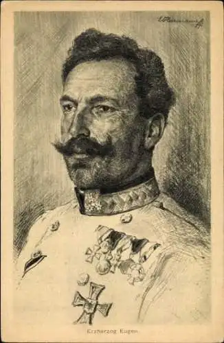 Künstler Ak Heermann, E., Erzherzog Eugen, Portrait