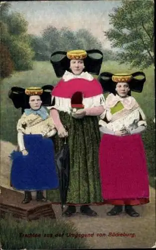 Stoff Ak Trachten aus der Umgegend von Brückeburg