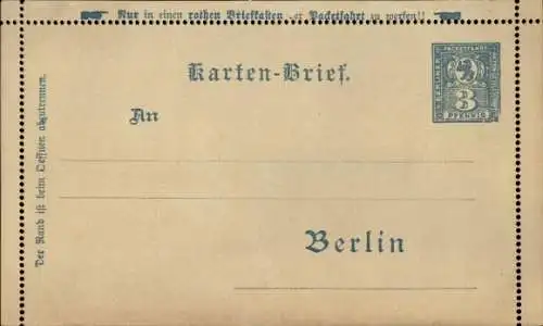 Ak Berlin, Private Stadtpost, Berliner Packetfahrt