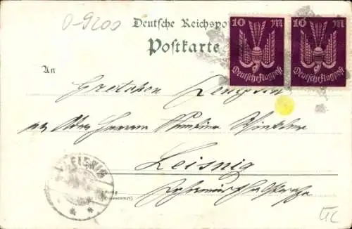 Winterlitho Freiberg in Sachsen, Bergakademie, Markt, Schwanenschlösschen