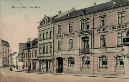 Ak Glauchau in Sachsen, Hotel Stadt Dresden
