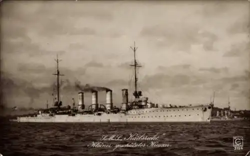Ak Deutsches Kriegsschiff, SMS Karlsruhe, Kleiner geschützter Kreuzer, Kaiserliche Marine