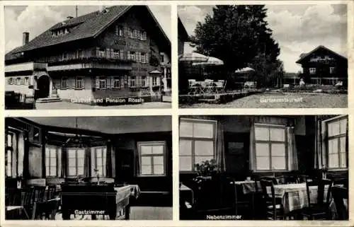 Ak Oy Mittelberg im Allgäu, Gasthaus und Pension Rössle, Innenansichten