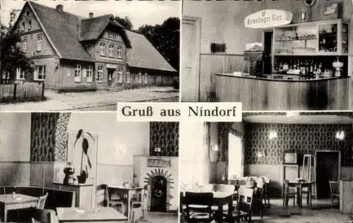 Ak Nindorf Visselhövede Niedersachsen, Gasthof zur Einigkeit, Fernseher