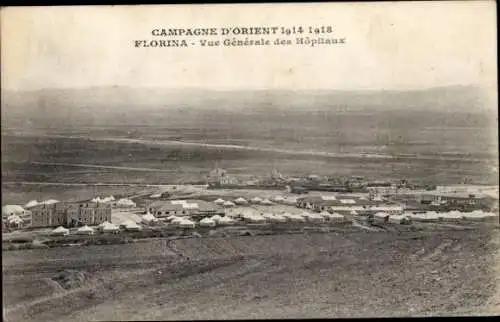 Ak Florina Griechenland, Gesamtansicht der Krankenhäuser