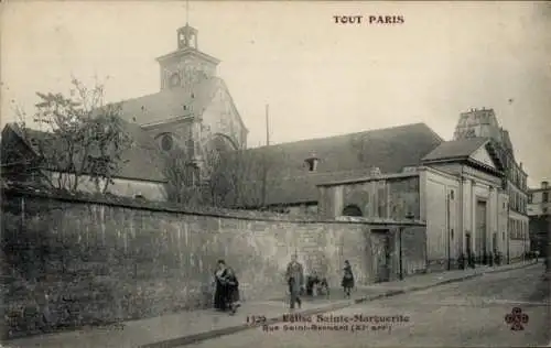 Ak Paris XI., Kirche Sainte-Marguerite, Rue Saint-Bernard