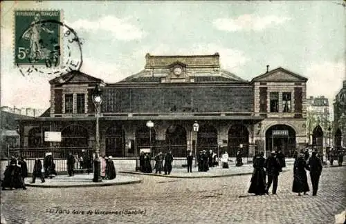 Ak Paris XI., Bahnhof Vincennes