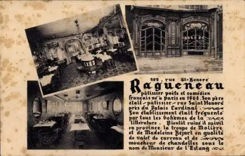 Ak Paris XI., Ragueneau, Konditorei, Teestuben, Rue St Honoré