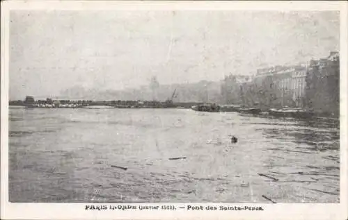 Ak Paris VI., Überschwemmungen 1910, Pont des Saints-Peres