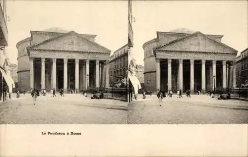 Stereo Ak Roma Rom Lazio, Das Pantheon