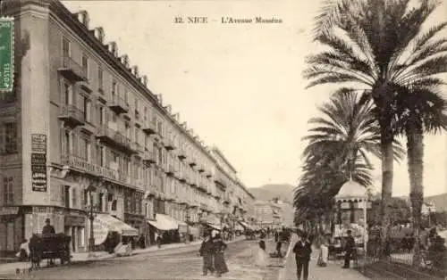 Ak Nizza Nizza Alpes Maritimes, Avenue Massena