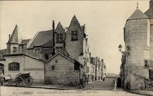 Ak Saumur Maine et Loire, ehemaliges Schloss von Königin Cécile