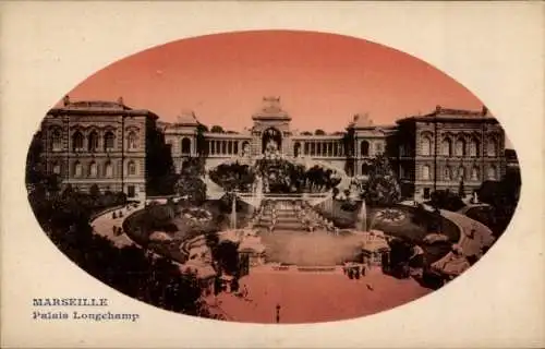 Ak Marseille Bouches du Rhône, Palais Longchamp