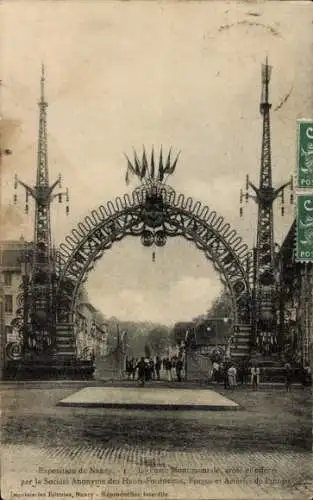Ak Nancy Meurthe et Moselle, Ausstellung, Monumental Gate