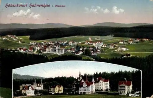 Ak Hahnenklee Bockswiese Goslar im Harz, Blick über den Ort