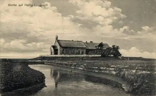 Ak Hallig Langeneß Nordfriesland, Kirche