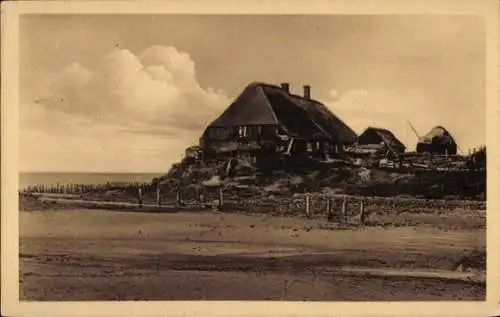 Ak Hallig Nordmarsch, Alte Peterswarft