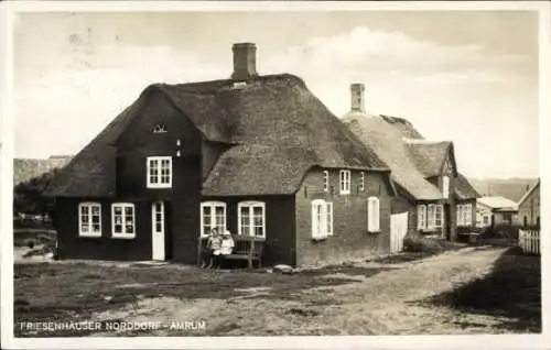 Ak Norddorf Insel Amrum in Nordfriesland, Friesenhäuser