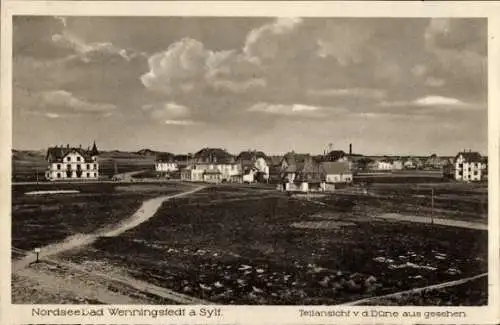 Ak Wenningstedt auf Sylt, Teilansicht v. d. Düne aus gesehen