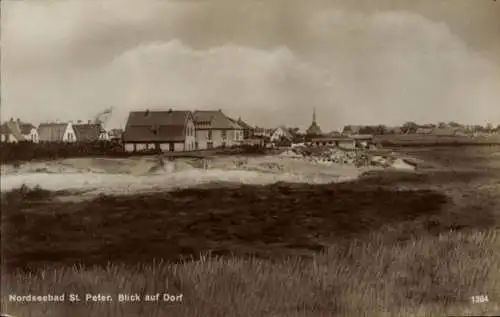 Ak Nordseebad Sankt Peter Ording, Teilansicht Dorf
