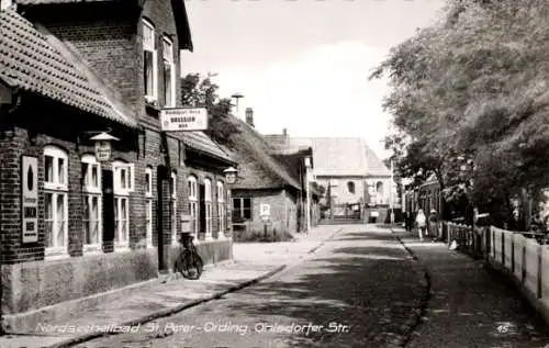 Ak St. Peter Ording, Ohlsdorfer Straße, Kirchspiel Krug, Dressler Bier