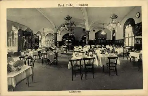 Ak München Bayern, Park Hotel, Restaurant
