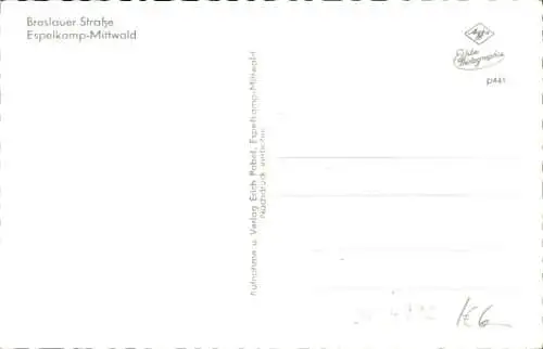 Ak Mittwald Espelkamp in Ostwestfalen Lippe, Breslauer Straße