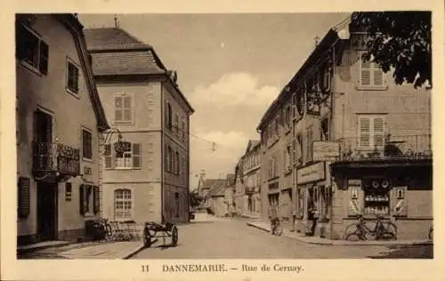 Ak Dannemarie Dammerkirch Elsass Haut Rhin, Rue de Cernay