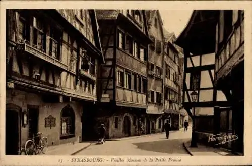 Ak Strasbourg Straßburg Elsass Bas Rhin, Vieilles Maisons, Petite France