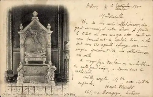 Ak Orléans Loiret, Grab von Monsignore Dupanloup