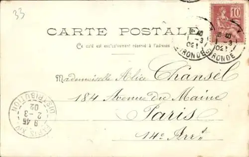 Ak Bordeaux-Gironde, Porte des Salinières