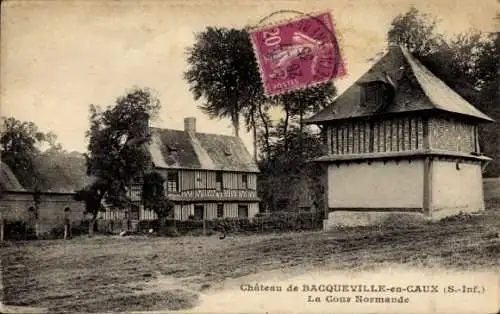 Ak Bacqueville en Caux Seine Maritime, Schloss, La Cour Normande