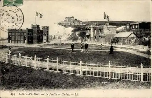 Ak Criel-sur-Mer Seine Maritime, Le Jardin du Casino