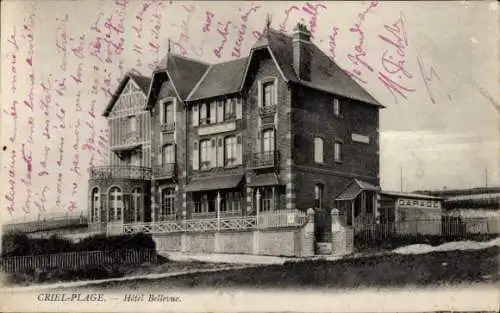 Ak Criel-sur-Mer Seine Maritime, Hôtel Bellevue