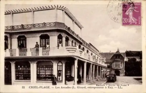 Ak Criel-sur-Mer Seine Maritime, Les Arcades