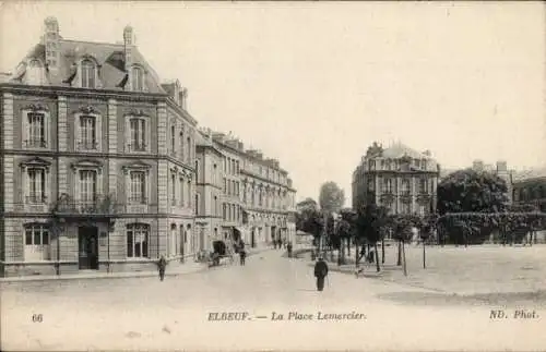 Ak Elbeuf Seine-Maritime, La Place Lemercier