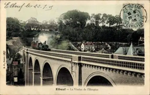Ak Elbeuf Seine-Maritime, Das Hospiz-Viadukt