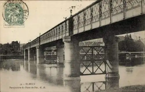 Ak Elbeuf Seine-Maritime, Pont de Fer