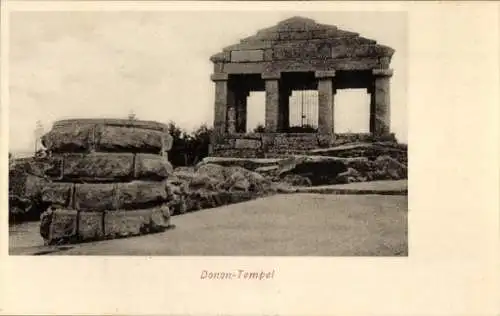 Ak Le Donon Hohe Donne Elsass Bas Rhin, Tempel auf dem Gipfel