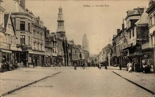 Ak Orbec Calvados, Grande Rue