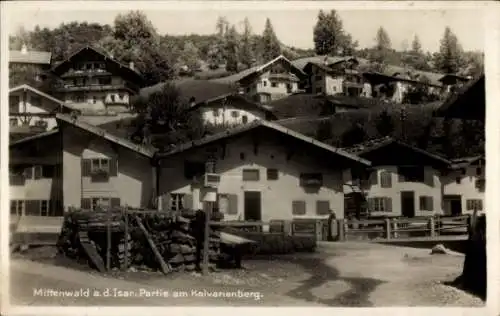 Ak Mittenwald in Oberbayern, am Kalvarienberg