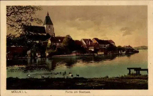 Ak Mölln im Herzogtum Lauenburg, Stadtsee