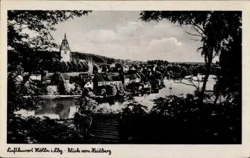 Ak Mölln im Herzogtum Lauenburg, Blick vom Heidberg auf die Stadt